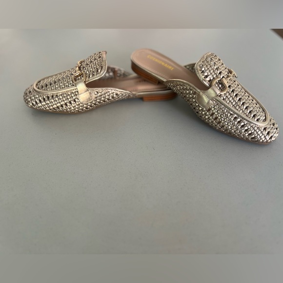 Gold Horsebit Mules Princetown Style Slip on Loafers - Picture 3 of 9